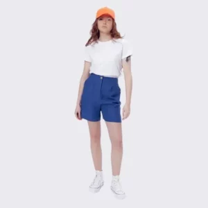 la-gentle-factory-short-sofia-en-lin-bleu
