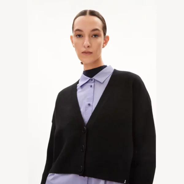 ArmedAngels – Cardigan Damiraa Reglana – Noir – Image 4