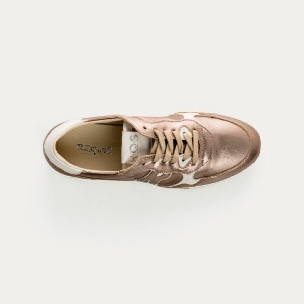 reqins-baskets-mania-cuir-metallise-champagne