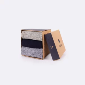 faguo-coffret-chaussettes bleu marine & grise