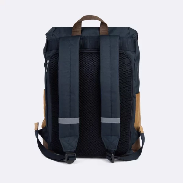 Faguo - Sac à dos bleu marine & camel – Image 3