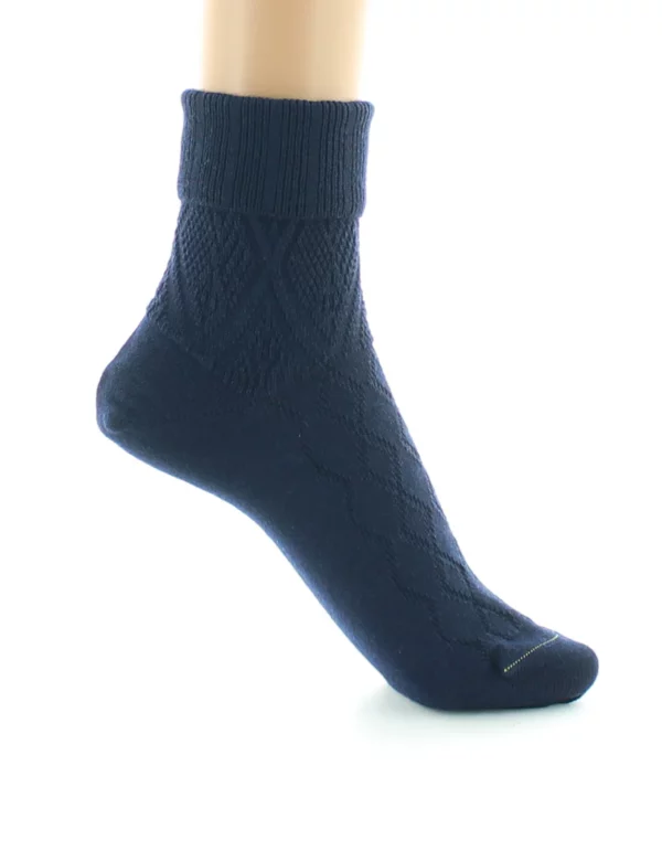 perrin-chaussettes-maille-fantaisie-laine-bio-marine