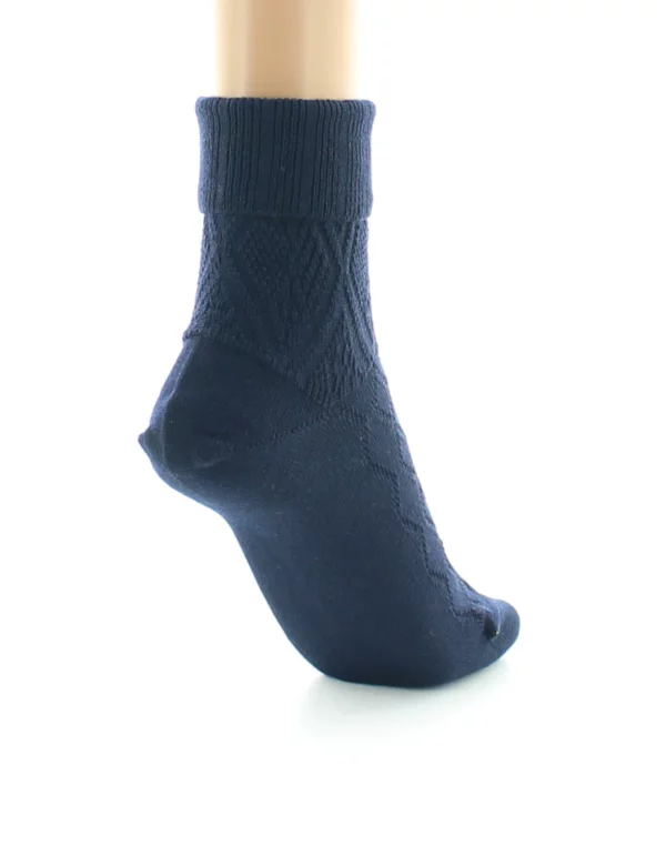 perrin-chaussettes-maille-fantaisie-laine-bio-marin