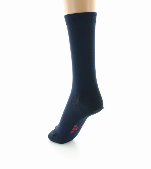 PERRIN - Chaussettes femme - Soie Naturelle - Marine – Image 2