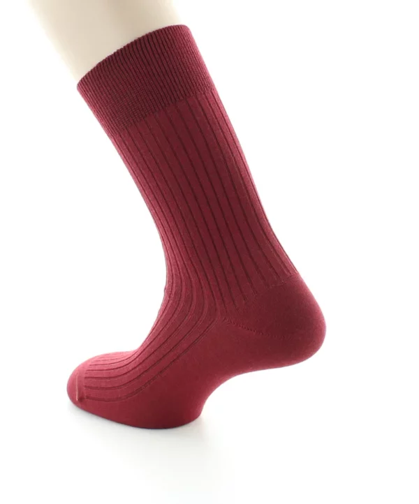PERRIN – Chaussettes homme à côtes – Laine Bio – Muscat – Image 2