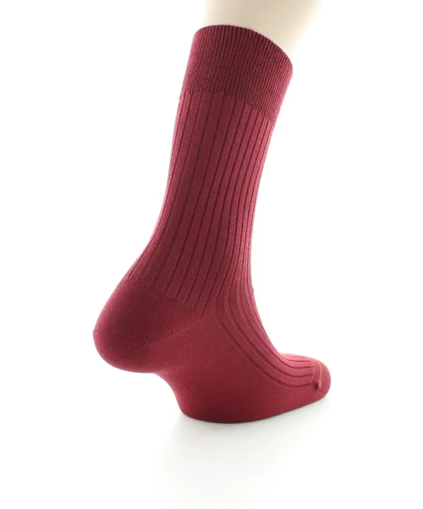 PERRIN – Chaussettes homme à côtes – Laine Bio – Muscat – Image 3