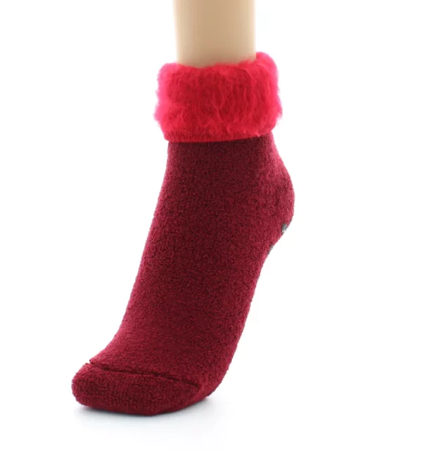 PERRIN - Chaussons Antiderapants Laine - Rouge – Image 2