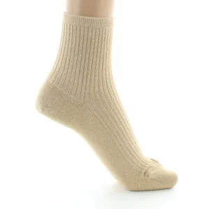 perrin-chaussettes-courtes-cotes-lurex-sable