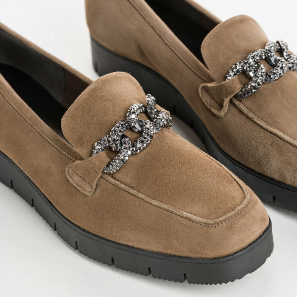 REQINS - MOCASSINS - NORA CUIR VELOURS VISON – Image 2