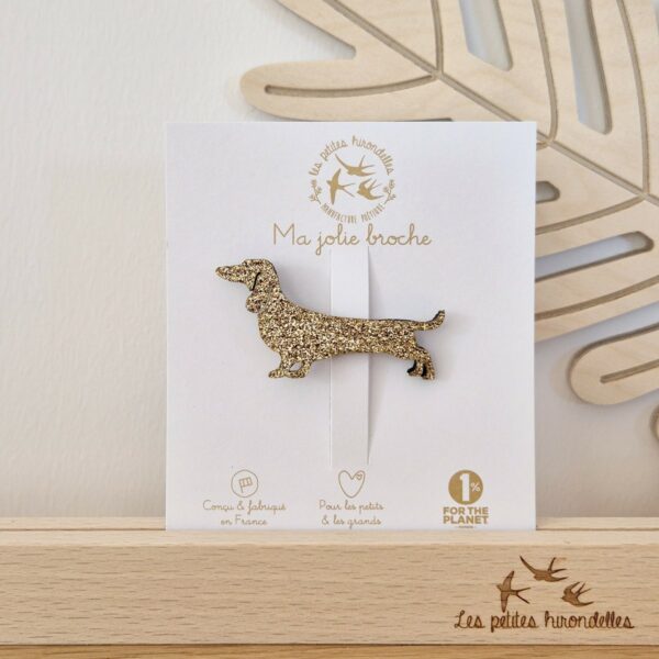 les-petites-hirondelles-broche-teckel-dore