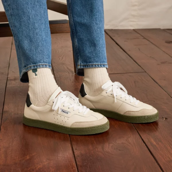 FAGUO - Baskets Lumbo - Ecru/noir – Image 2