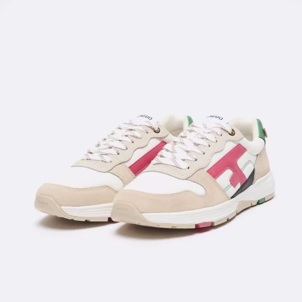 FAGUO - Baskets Olive - Blanc & Rose – Image 2