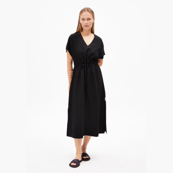 ARMEDANGELS - Robe Maaholina Lino - Black – Image 2