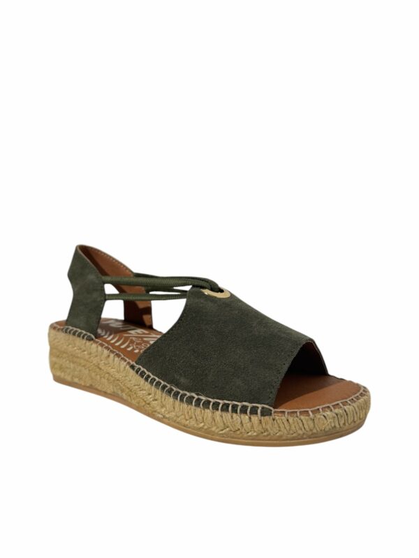 LA MAISON DE L'ESPADRILLE - Nu Pied élastique - Kaki – Image 2