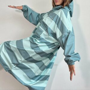 poule-party-ponchos-adulte-green-stripes