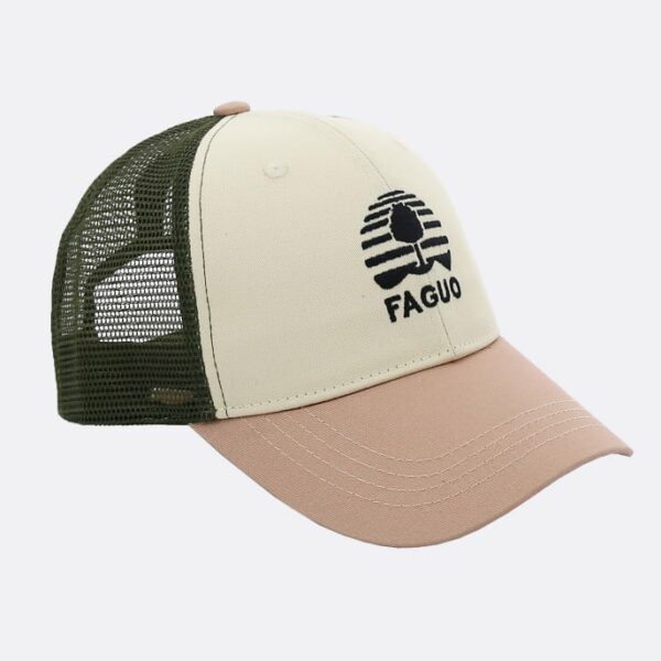 FAGUO - Casquette Trucker Cap - Kaki & Rose – Image 2