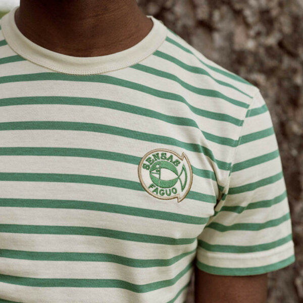 FAGUO - Tee shirt Lugny - Ecru & vert – Image 2