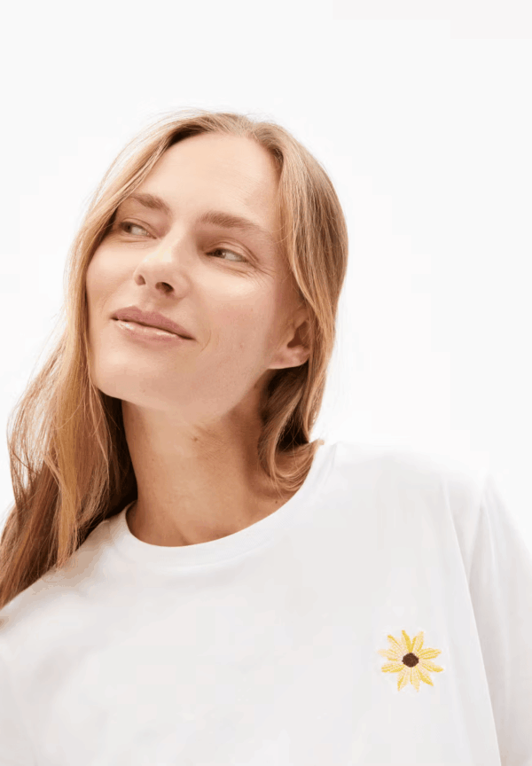 ARMEDANGELS - Tee shirt Lualaa Flower - Blanc – Image 3