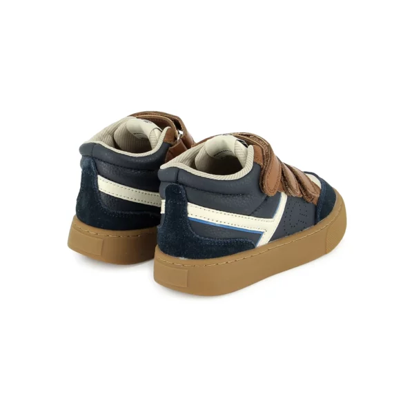 TARTINE ET CHOCOLAT - Baskets Hi Easy- Navy White Camel – Image 3