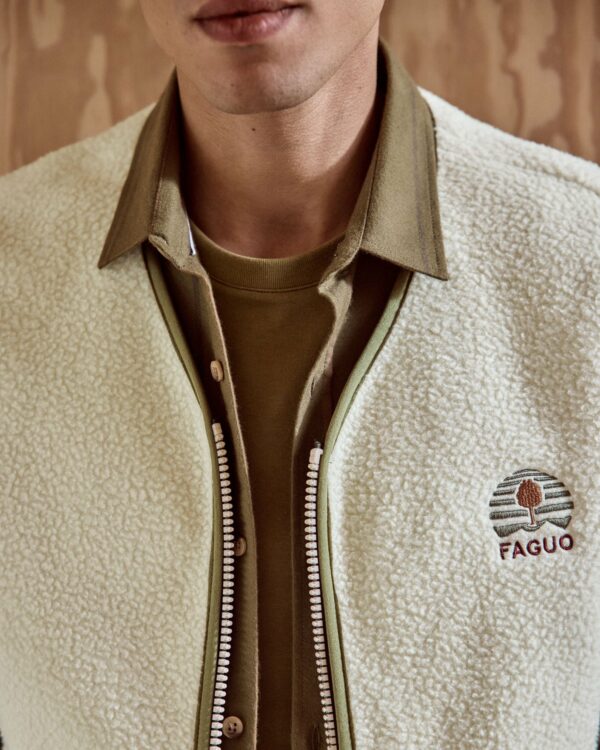 FAGUO - Veste sans manches polaire Teillay - Ecru – Image 3