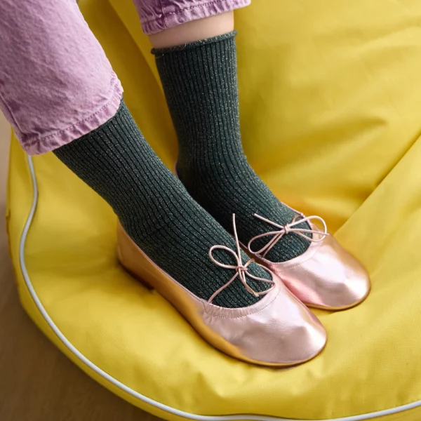 KLUE - Chaussettes à paillettes - Vert – Image 2