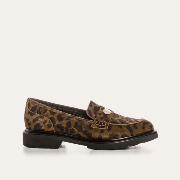 REQINS - Mocassins Jack Cuir Velours -  Serval Vison – Image 2