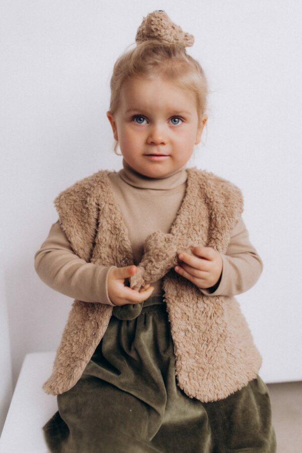 WOOLY ORGANIC - Gilet sans manche en peluche - Savane – Image 2