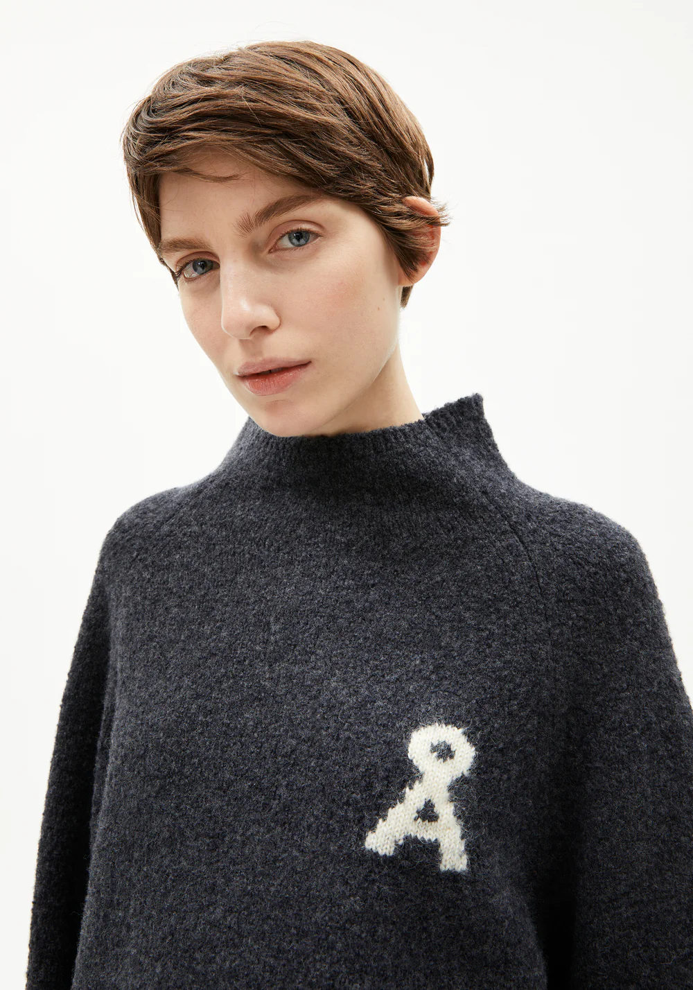 ARMEDANGELS - Pull Iconic A Monalaa - Steel mélange oatmilk – Image 2