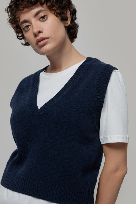 RIFO - Gilet en Laine Melania - Marine – Image 2