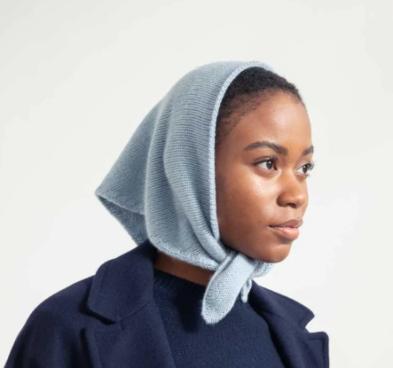 RIFO - Écharpe triangulaire Cachemire Masha - Bleu – Image 2