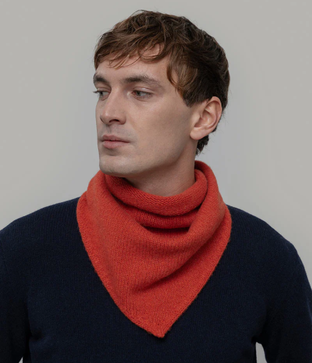 RIFO - Écharpe triangulaire Cachemire Masha - Orange – Image 2