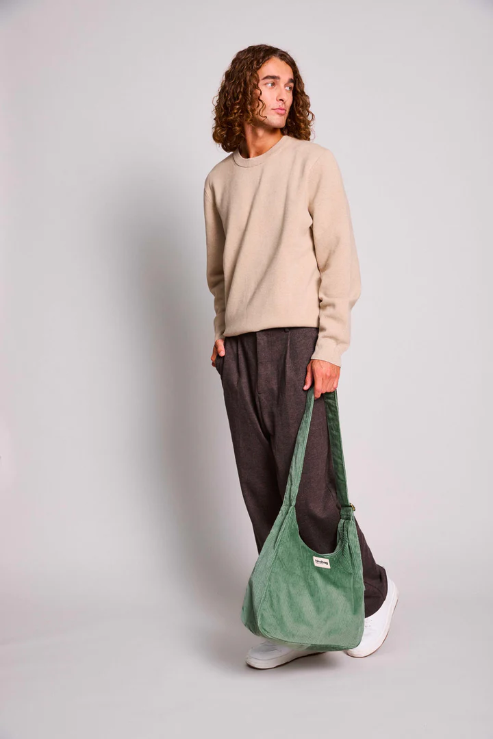 HINDBAG - Sac Hobo Claire Velours - Vert d'eau – Image 2