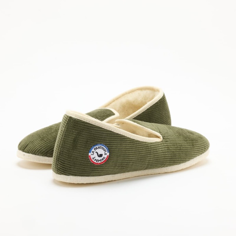 LA PANTOUFLE À PÉPÈRE - Charentaise Rétro - Kaki – Image 3