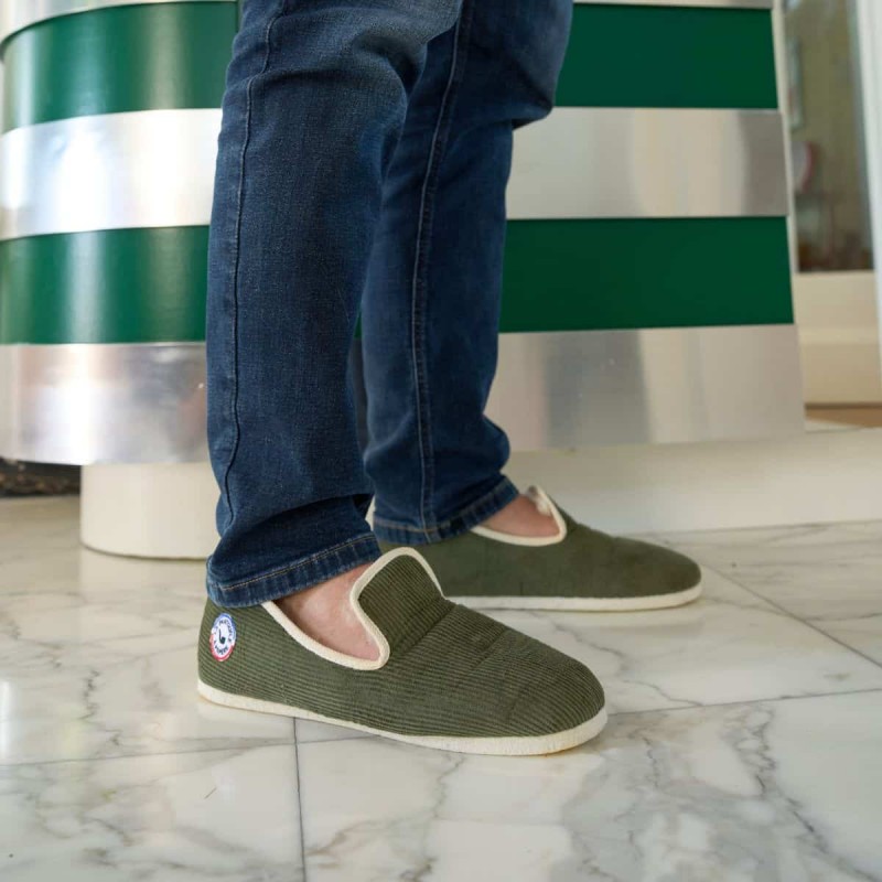 LA PANTOUFLE À PÉPÈRE - Charentaise Rétro - Kaki – Image 2