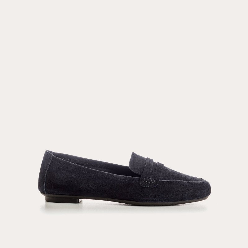 REQINS – Mocassins Hema velours – Marine – Image 3