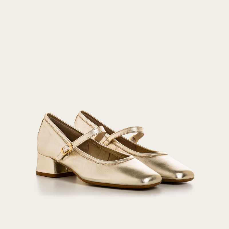 REQINS – Babies à Talons Kelly Eclat - Platine – Image 2