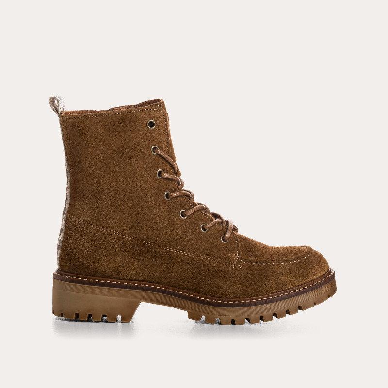 REQINS - Bottines Dorka Cuir Velours - Noisette – Image 2