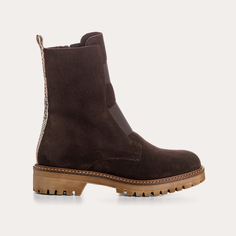 REQINS - Boots Dusky Cuir Velours - Marron – Image 2
