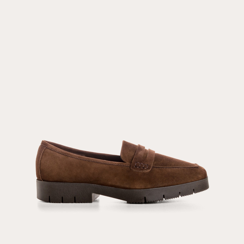 REQINS - Mocassins Cuir Velours Mariella - Cacao – Image 2