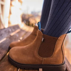 bonton-boots-chelsea-enfant-marron-grise