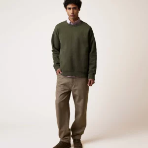 faguo-sweat-col-rond-homme-kaki-fango