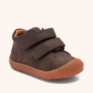 Chaussure bébé Bisgaard Hale V en cuir marron foncé vue de face
