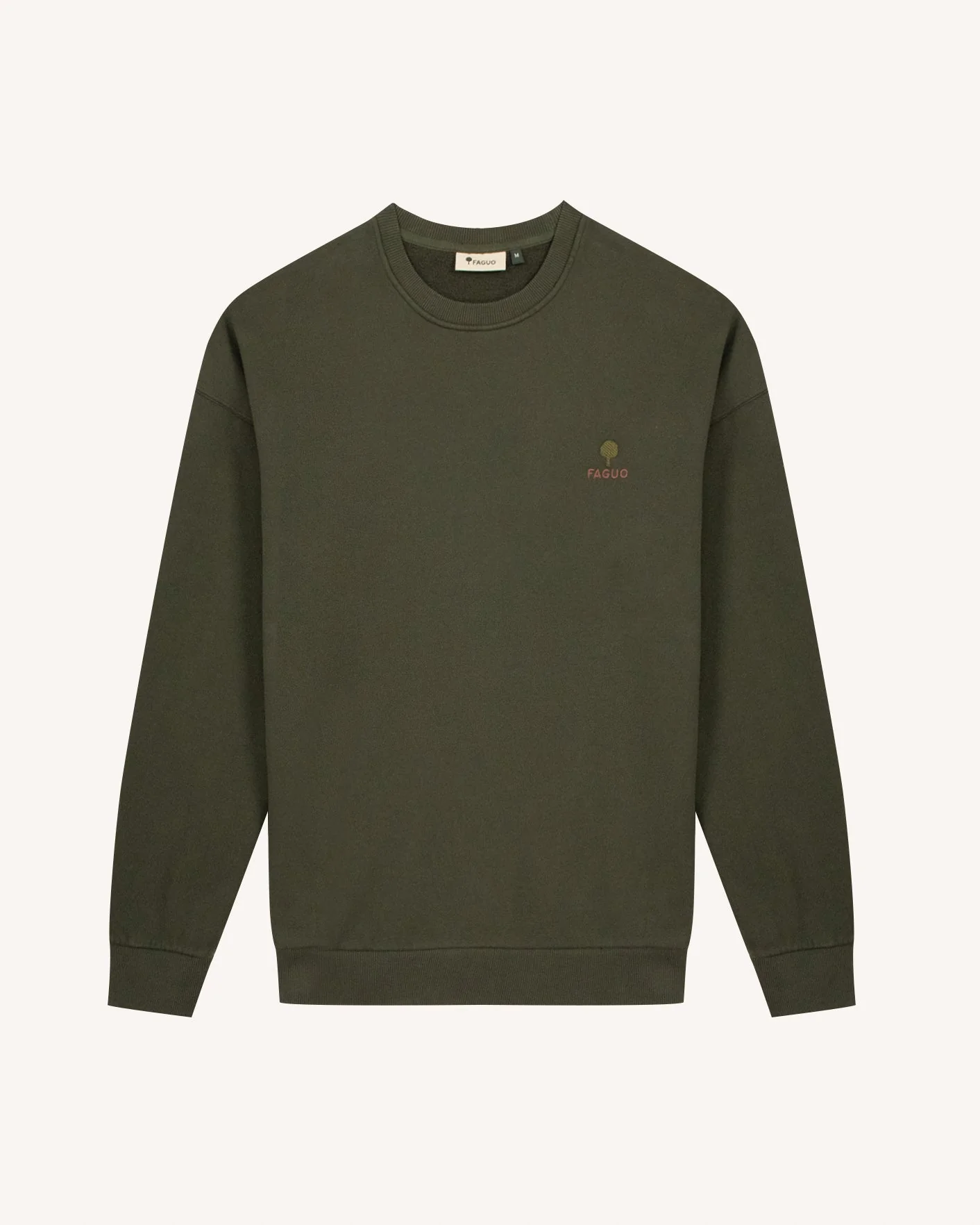faguo-sweat-col-rond-homme-kaki-fango