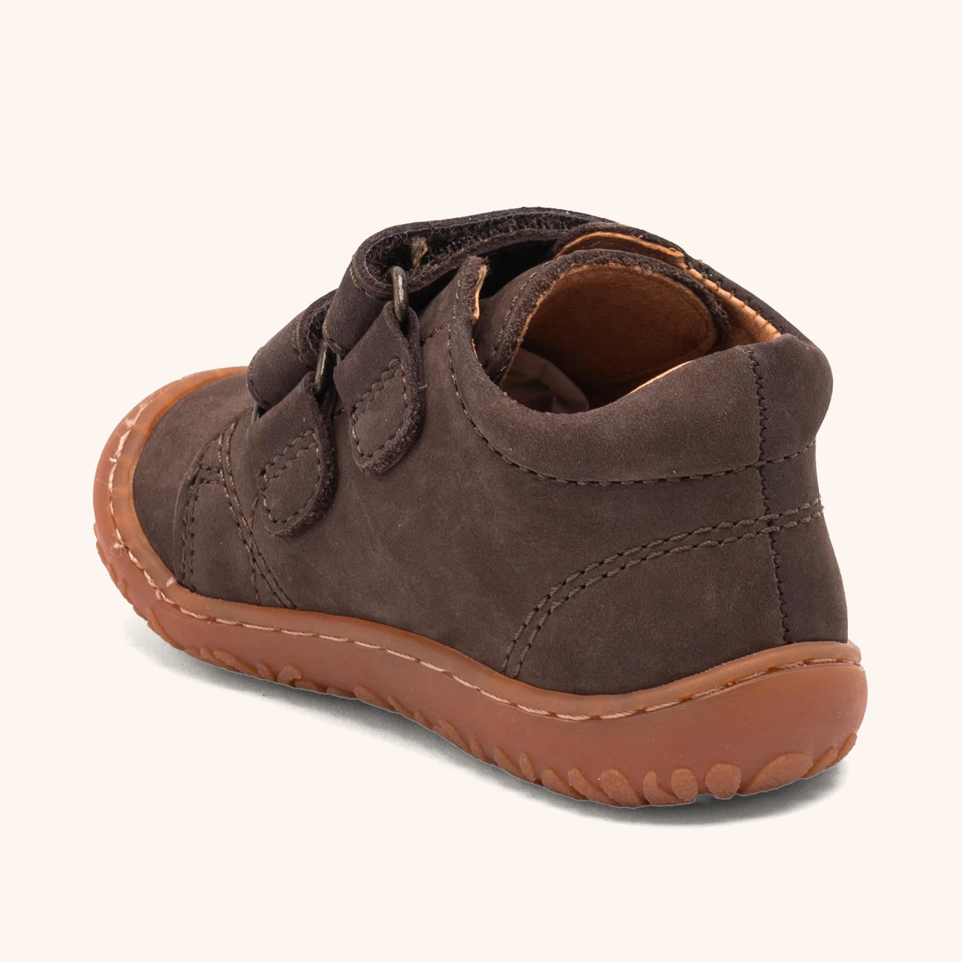 Chaussure bébé Bisgaard Hale V en cuir marron foncé vue de dos