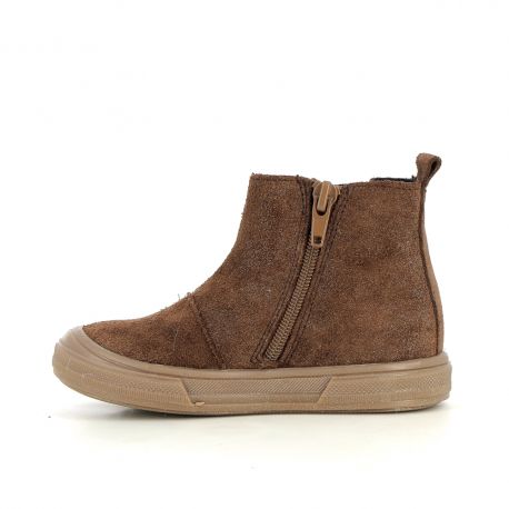 bopy-bottines-fille-marron-brillant-sebestar