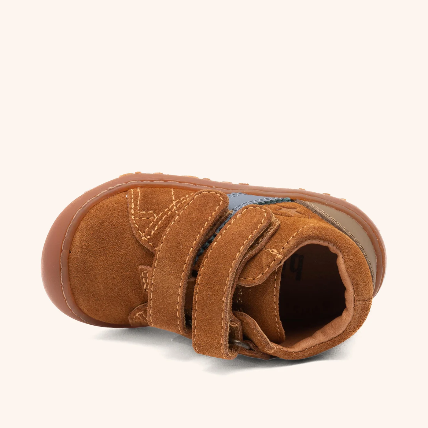 Chaussure bébé Bisgaard Hale V en cuir marron vue du dessus