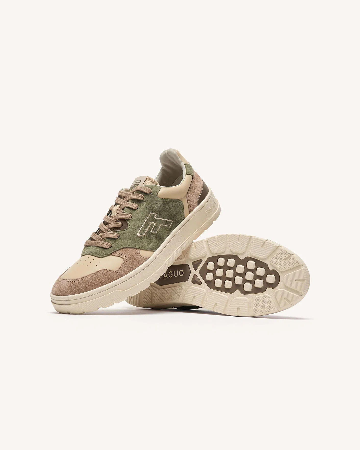 FAGUO - Baskets Palmer - Beige Kaki – Image 3
