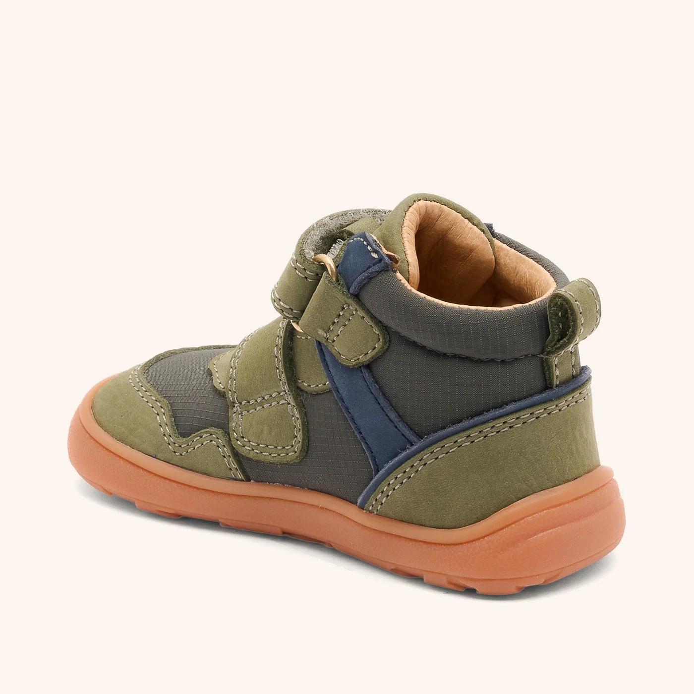 bisgaard-baskets-barefoot-enfant-cuir-vert-sauge