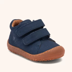 Chaussure bébé Bisgaard Hale V en cuir bleu marine vue de face