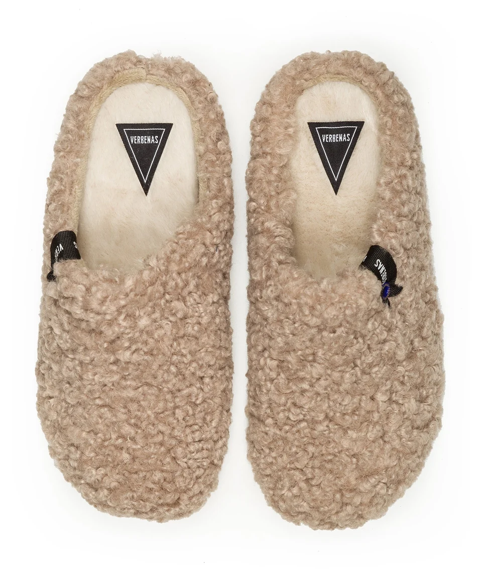 VERBENAS - Chaussons York Curly - Camel – Image 2